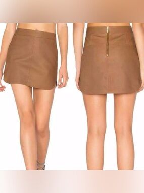 Karina Grimaldi Brown Mini Skirt with Back Zip